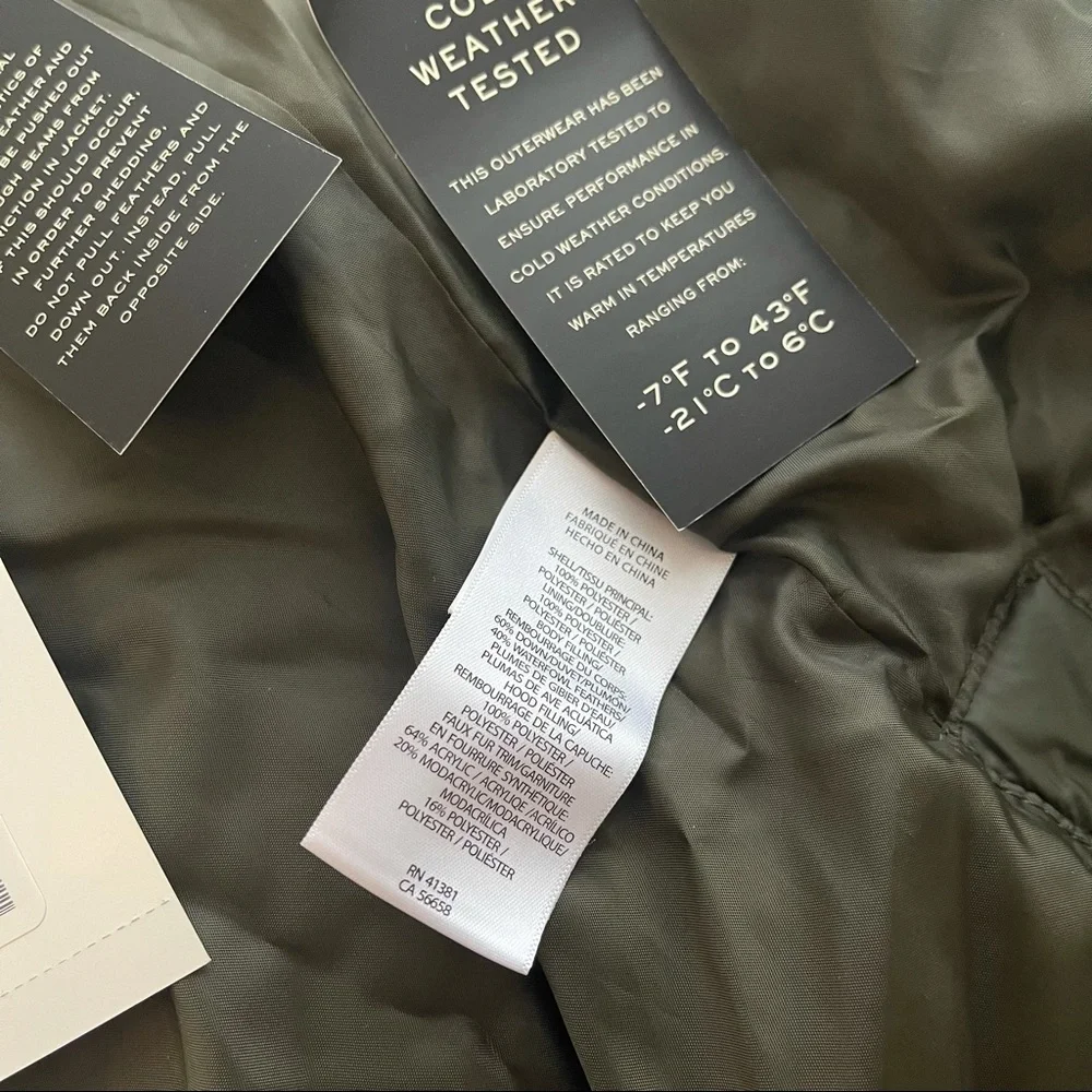 Lauren Ralph Lauren Faux Fur Trim Hooded Puffer Jacket In Litchfield Loden NWT - Picture 16 of 16